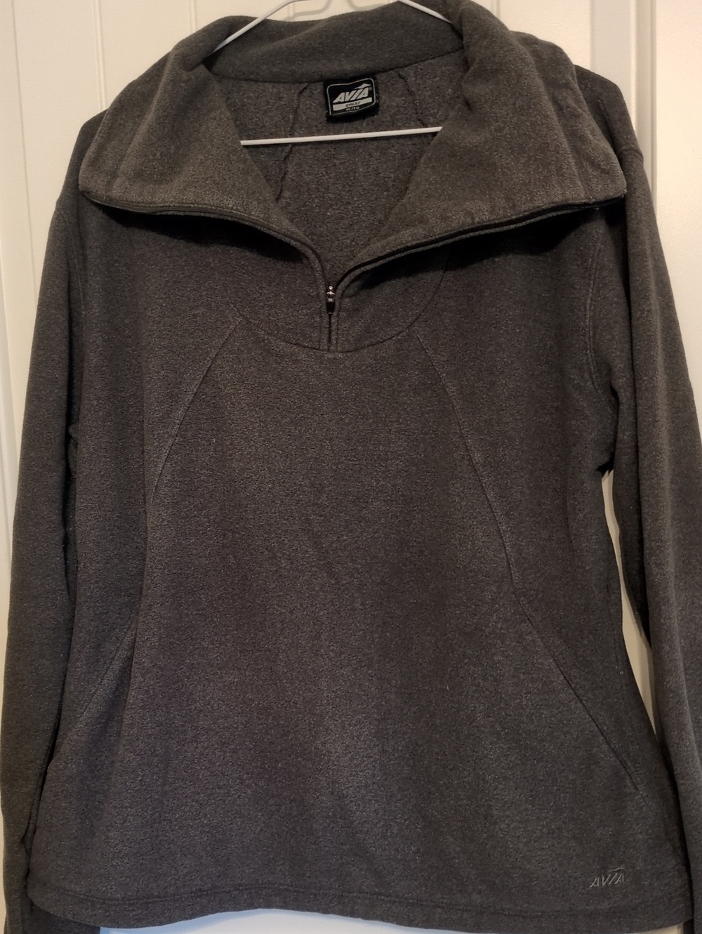 Avia Dark Gray Quarter-Zip Cowl Pullover